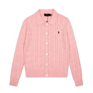 Ralph Lauren Pink Cable Knit Cardigan